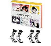 Rainbow Socks - Hombre Mujer Manga Divertidos Calcetines - Regalo para los Fans del Manga y los Cómics - 2 Pares - Talla 36-40