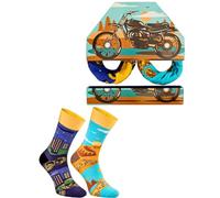 Rainbow Socks - Hombre Mujer Motocicleta Divertidos Calcetines - 1 Par - Talla 36-40