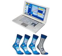 Rainbow Socks - Laptop Box Socks - Hombre Mujer Calcetines de Regalo Novedosos para Programadores y Trabajadores de TI - 2 Pares - Talla 36-40
