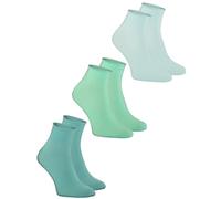Rainbow Socks - Mujer Calcetines Elásticos Non-binding Pressure-free sin Presión Cómodos para Diabéticos - Conjuntos de Calcetines Menta - 3 Pares - Tamaño 36-38