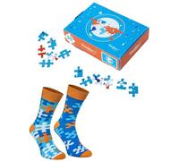 Rainbow Socks - Mujer Hombre Novelty Calcetines Puzzle - Un Regalo para los Fanáticos de los Rompecabezas - Puzzle Socks - 1 Par - Talla 41-46