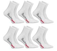 Rainbow Socks - Niño Niña Calcetines Deporte Colores Algodón - 6 Pares - Blanco - Talla 30-35