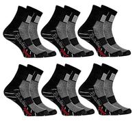 Rainbow Socks - Niño Niña Calcetines Deporte Colores Algodón - 6 Pares - Negro - Talla 30-35