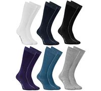 Rainbow Socks - Niño Niña Calcetines Largos Hasta la Rodilla - 6 Pares - Colores Oscuro - Talla 30-35