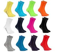 Rainbow Socks - Niños y Niñas - Calcetines de Algodón - 12 Pares - Multicolor - Talla 30-35