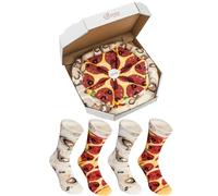 Rainbow Socks - Pizza Pepperoni Mujer Hombre - 4 pares de Calcetines - Tamaño 41-46