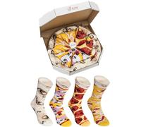 Rainbow Socks - Pizza Socks Box - Calcetines para pizza para hombre y mujer (4 pares), multicolor, 38-42