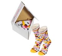 Rainbow Socks - Pizza Socks Box Slice Caprichosa - Mujer Hombre Calcetines - Novelty Regalo Para Los Amantes de La Pizza y La Cocina Italiana - 1 par - Tamaño 41-46