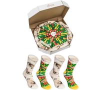 Rainbow Socks - Pizza Vegetariana Mujer Hombre - 4 pares de Calcetines - Tamaño 41-46