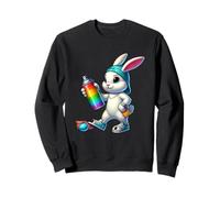 Rainbow Spray Bunny Street Art Vibes de Pascua Sudadera