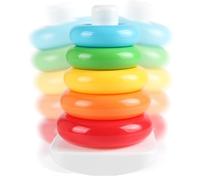 Rainbow Stacker Ring Educational Toy Set, Stacking Rings, Learning Toys | Suitable For Sensory Preschool Classroom Interactive Engagement Reasoning Spatial Intelligence Dexterity