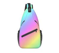 Rainbow Stripe Crossbody Sling Mochila Sling Bag Travel Senderismo Chest Bag Daypack
