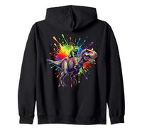 Rainbow T Rex French Bulldog Dinosaur Sudadera con Capucha