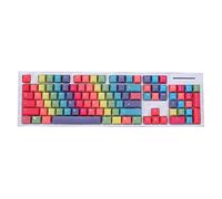 Rainbow Theme PBT Dye Subbed Keycap de 114 teclas para teclado mecánico MX Perfil de teclado para teclas