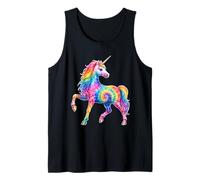 Rainbow Tie Dye Unicornio Colorido Cuento de Hadas Niños Fantasía Camiseta sin Mangas