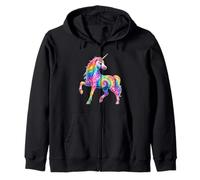 Rainbow Tie Dye Unicornio Colorido Cuento de Hadas Niños Fantasía Sudadera con Capucha