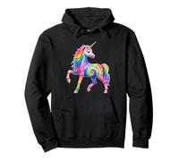 Rainbow Tie Dye Unicornio Colorido Cuento de Hadas Niños Fantasía Sudadera con Capucha