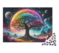Rainbow Tree Fantasy Landscape Puzzles Imposible,desafío for Adults Juego Educativo 1000 Piezas Obra De Arte De Juego De para Adultos Y Niños Mayores De 12 Años 38x26cm/1000pcs