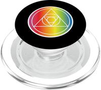 Rainbow Triángulo Geometría Lindo LGBTQ Gay Geométrico Formas PopSockets PopGrip para MagSafe