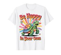 Rainbow Turtle Be Happy In Your Own Shell Autism Awareness Camiseta