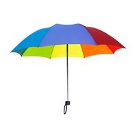 Rainbow Umbrella Compact Travel Umbrella Resistente al Viento 8 Costillas reforzadas para Paraguas Plegables colapsables Plegables para Hacer Pliegues de Paraguas.