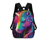 Rainbow Unicorn Art Print Mochilas Infantiles Mochila Escolar Impresa En 3D Para Niños Mochilas De Viaje Bolsas Para Libros Para Niños 17inch Mochila Escolar