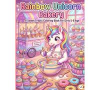 Rainbow Unicorn Bakery: A Sweet Treats Coloring Book for Girls 5-8 Age: Cute Unicorns Baking Cupcakes, Decorating Cakes, and Sweet Candies | Fun Creative Activity Pages for Kids