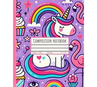 Rainbow Unicorn Composition Notebook: Adorable Wide Ruled Journal for Kids, Teens, and Unicorn Lovers - 110 Pages, 7.5 x 9.25 Inches: Perfect for ... A Fun and Magical Notebook Featuring Unicorns