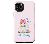 Rainbow Unicorn Coquette Bow Birthday Girl Party Outfit Carcasa para iPhone 11 Pro