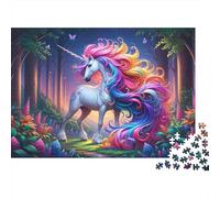 Rainbow Unicorn Fantasy Forest-1 Puzzles Imposible,desafío for Adults Juego Educativo 1000 Piezas Obra De Arte De Juego De para Adultos Y Niños A Partir De 12 Años 70x50cm/1000pcs