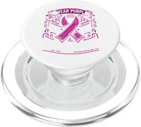 Rainbow We Wear Purple Pancreatic Cancer Concientización Ropa PopSockets PopGrip para MagSafe