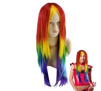 Rainbow Wigg - Women's Costume Wigs | Multi-colored Cosplay Wig Anime Wig | Colored Wigss | Rainbows Colorful Wigs Rainbow Wigss | Multicolor For Halloween Costume Christmas Party