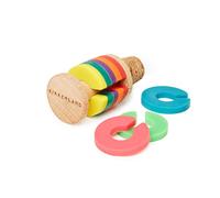 Kikkerland Rainbow Wine Rings + Tope (BA91)