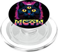 Rainbow Witch Cat with All Seeing 3rd Eye PopSockets PopGrip para MagSafe