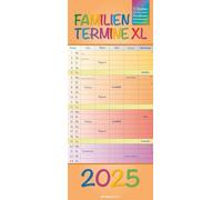 Rainbow XL 2025 - Planificador familiar XL (30 x 70 cm)