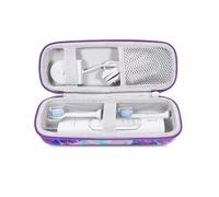 RainbowJise Colorido estuche de viaje para cepillo de dientes eléctrico, cubierta dura de EVA con bolsillo de malla para accesorios (solo funda)