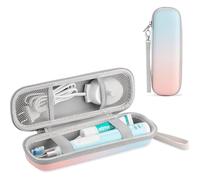 RainbowJise Estuche de viaje para cepillo de dientes eléctrico, funda de EVA dura, bolsa de almacenamiento con bolsillo de malla para accesorios, color negro (sólo funda), colorido, Informal