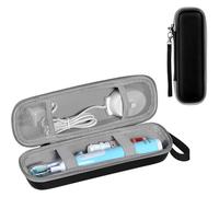 RainbowJise Estuche de viaje para cepillo de dientes eléctrico, funda de EVA dura, bolsa de almacenamiento con bolsillo de malla para accesorios, color negro (sólo funda), Black, Informal