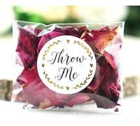 RainbowPana - Paquete de 50 confeti biodegradable, pétalos de flores secas, pétalos de flores biodegradables para bodas, confeti de boda, ideas de envío de boda, confeti de flores, ideas de salida de