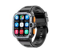 Rainbuvvy Reloj inteligente 4G LTE SP9832E 2.05" IPS grande 4GB+64GB 8.0MP cámara dual Android 8.1 USB WiFi GPS fitness para hombres