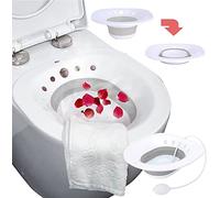 Raincol Baño plegable Sitz para inodoro, lavabo portátil Sitz con enjuague, bidé de asiento de vapor para cuidado posparto, recuperación de hemorroides, inflamación vaginal/anal (Gris)