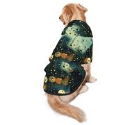 Raindrops Outside The Window - Sudadera con capucha para perros medianos y grandes, abrigo de invierno para mascotas, color negro