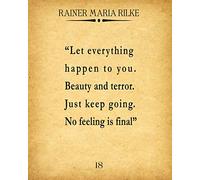 Rainer Maria Rilke Quote Let Everything Happen to You (28cm x 36cm, Vintage)