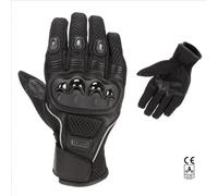 RAINERS RADIAL guantes verano piel perforado homologado - Color: NEGRO, Talla: Talla L