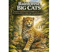Rainforest Big Cats: Realistic Tropical Rainforest Wildlife Line Art Coloring Book for Adults | 100+ Detailed Illustrations (Amazonia Realistic Wildlife Series)