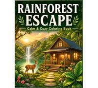Rainforest Escape: Calm & Cozy Coloring Book for Adults Featuring Nature, Animals & Peaceful Cottage Scenes