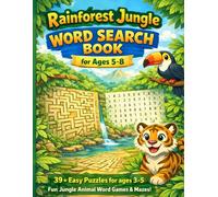 Rainforest Jungle Word Search Book for Ages 5-8: 32+ Fun Puzzles for ages 6-8
