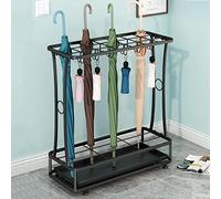 Rainincs Paragüero Grande Moderno - Almacenamiento De Bastones y Paraguas - Muebles De Pasillo Con Cesta De Gran Capacidad para Casa, Oficina, Hotel (Negro)