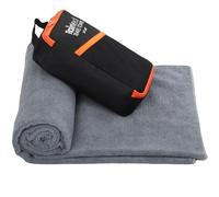 Rainleaf Toalla de viaje de microfibra de secado rápido, ultra compacta, súper absorbente, paños para baño, ducha, camping, mochileros, color gris, 12 x 40 pulgadas