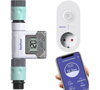 RAINPOINT Contador Agua con Hub WiFi, Medidor de Agua, 4 Modos de Medición para Controlar el Consumo de Agua, Caudalimetro Agua para Grifos/Dispositivos de Consumo